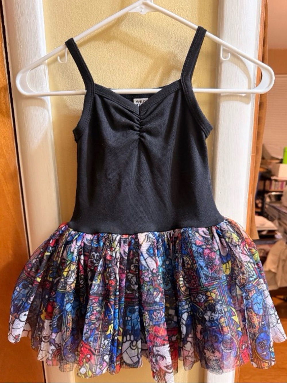 Wild Rich Kids 1 piece leo with Disney stained glass tutu Size 5/6